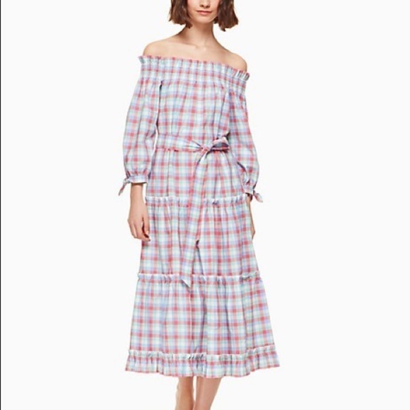 Kate SpadeMadras Off the Shoulder Dress